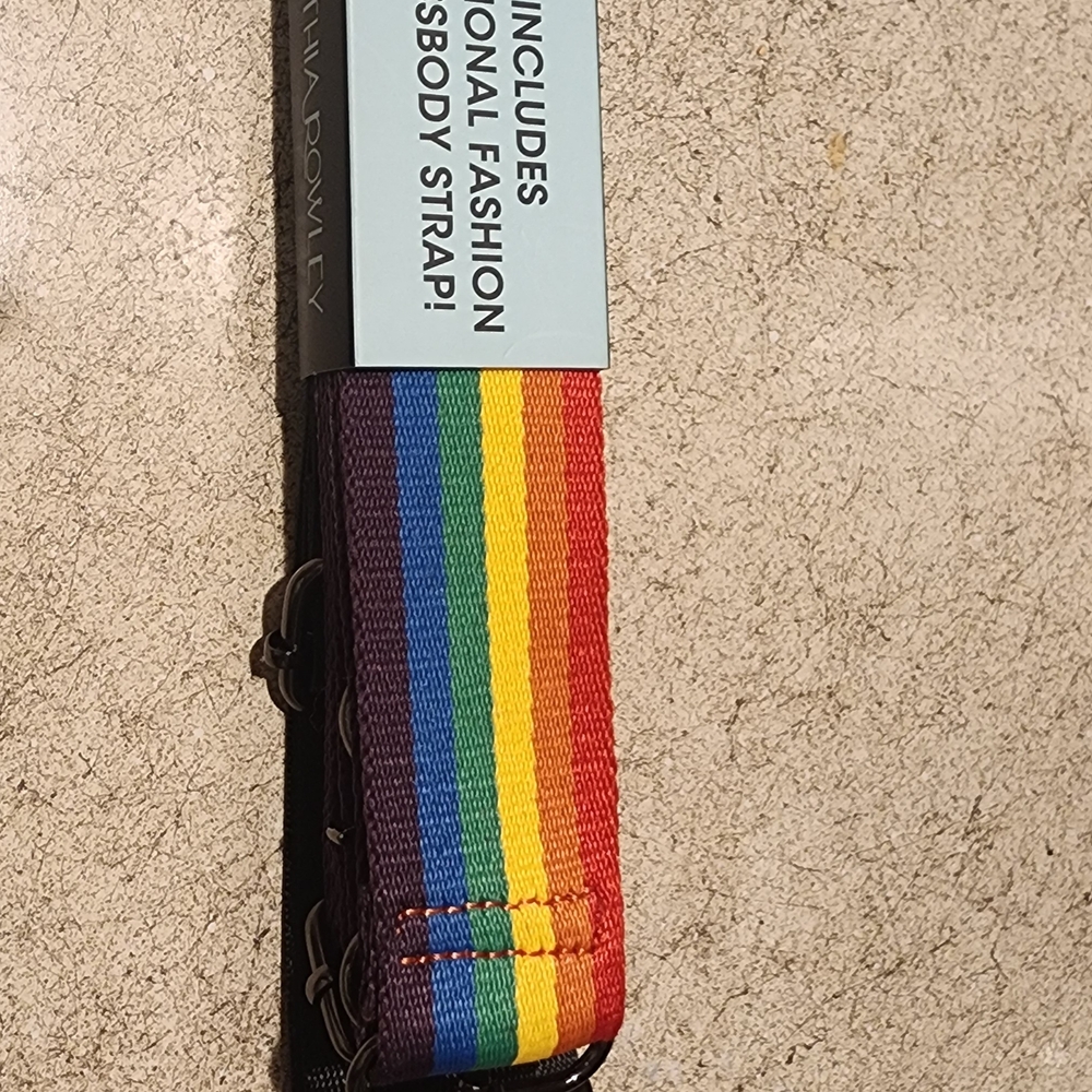 Colorful Rainbow And Black Crossbody Purse Straps by Cynthia Rowley